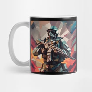 Soldier with gun Mug